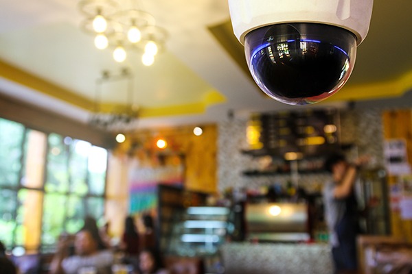 Camera surveillance over a diner